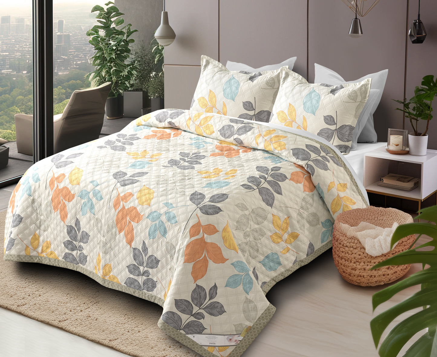 Colorado BedSpread -Double Bed (90x100 inches) with two Pillow covers