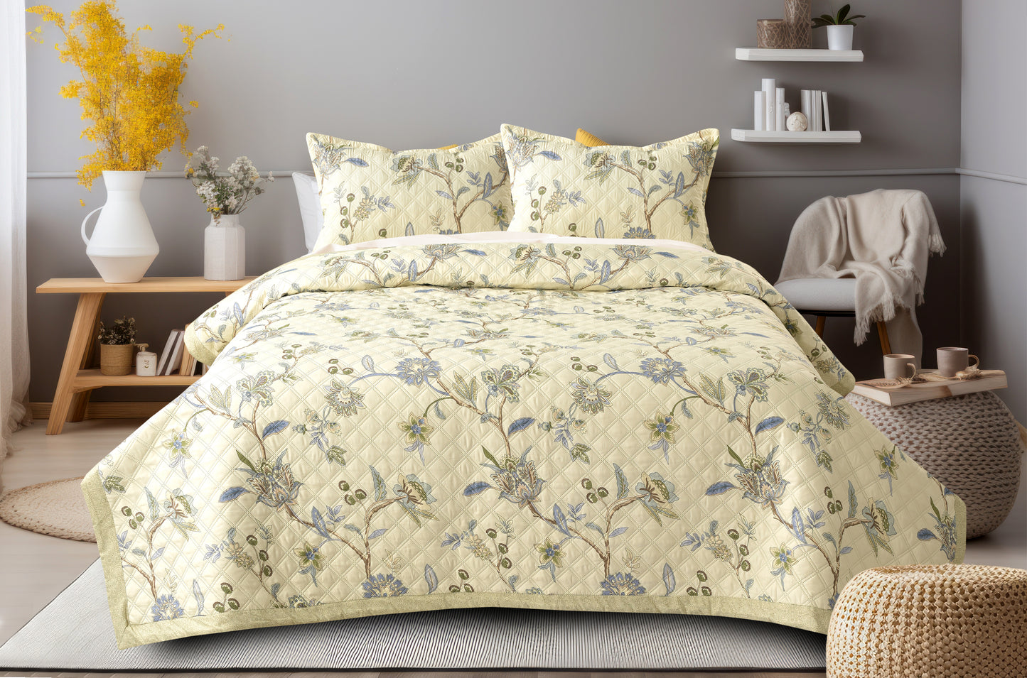 Colorado BedSpread -Double Bed (90x100 inches) with two Pillow covers