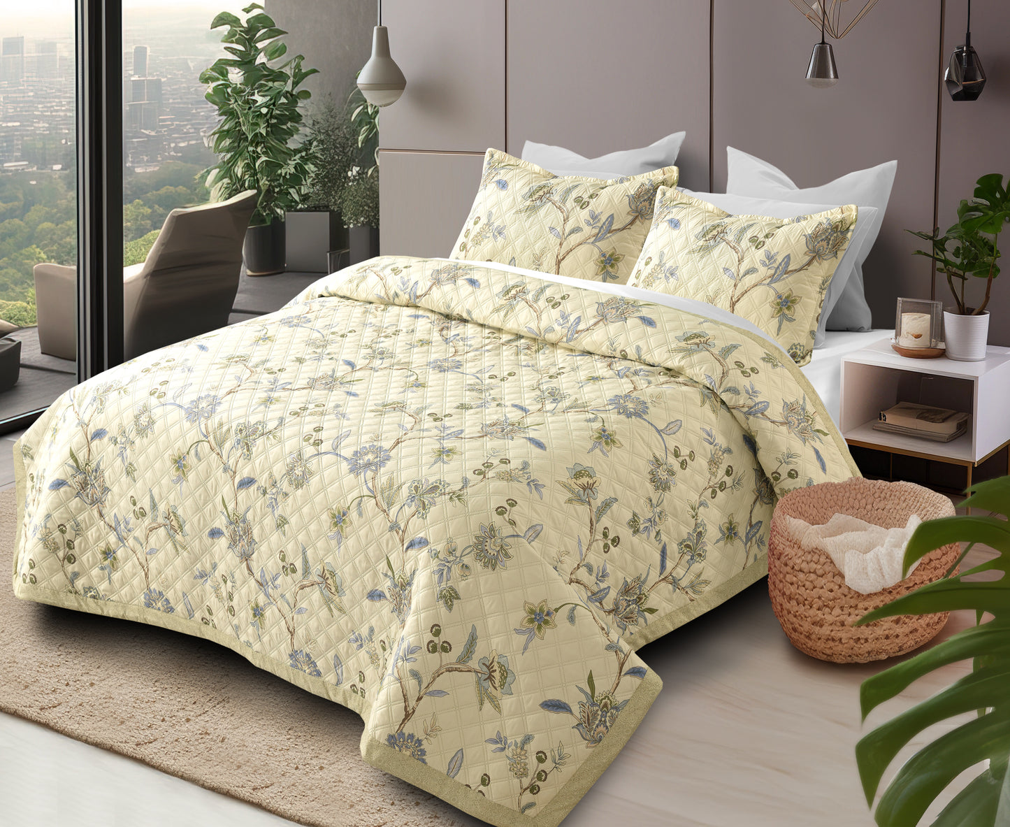 Colorado BedSpread -Double Bed (90x100 inches) with two Pillow covers