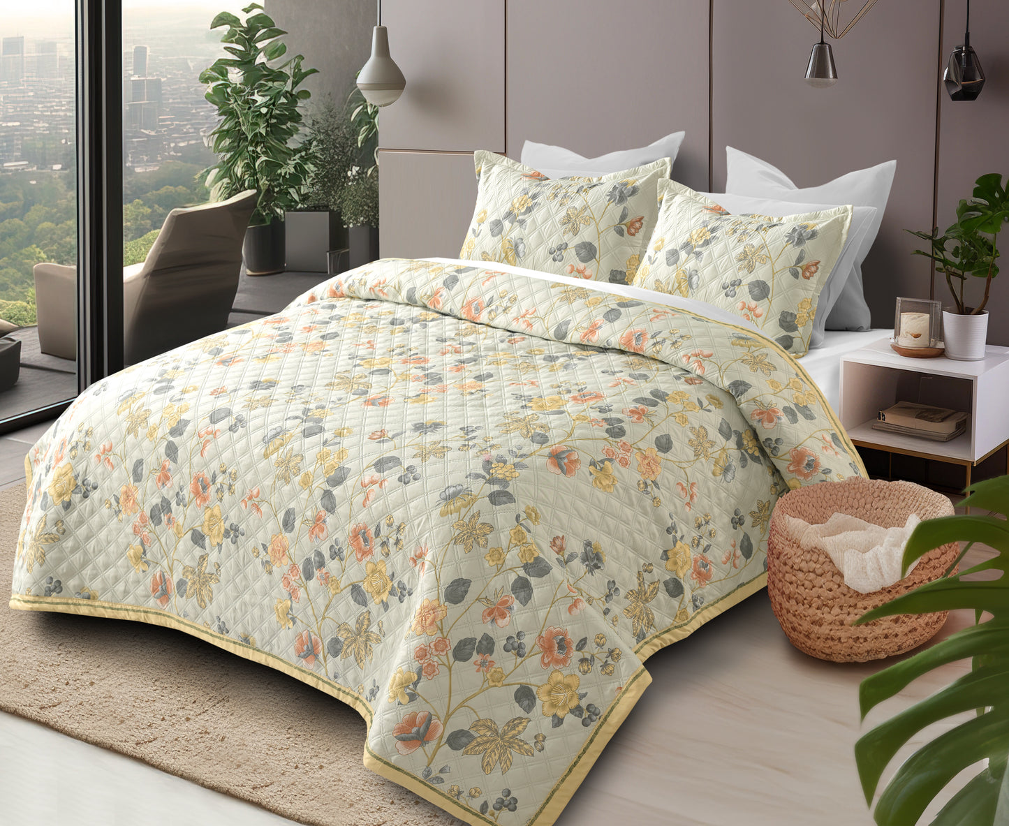 Colorado BedSpread -Double Bed (90x100 inches) with two Pillow covers