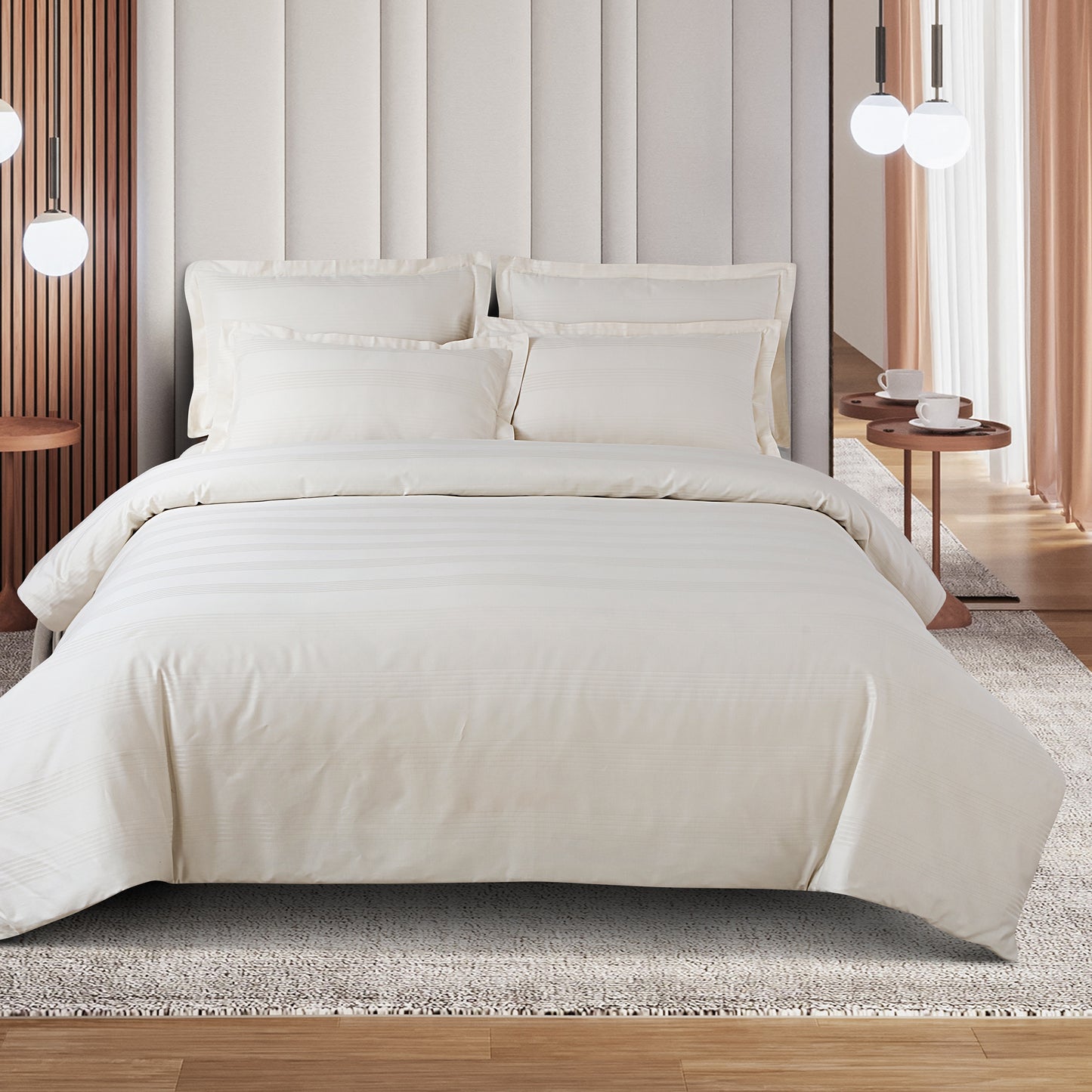 Triumph Bedsheet -King Size (108x108 inches) -400 TC with two Pillow Covers