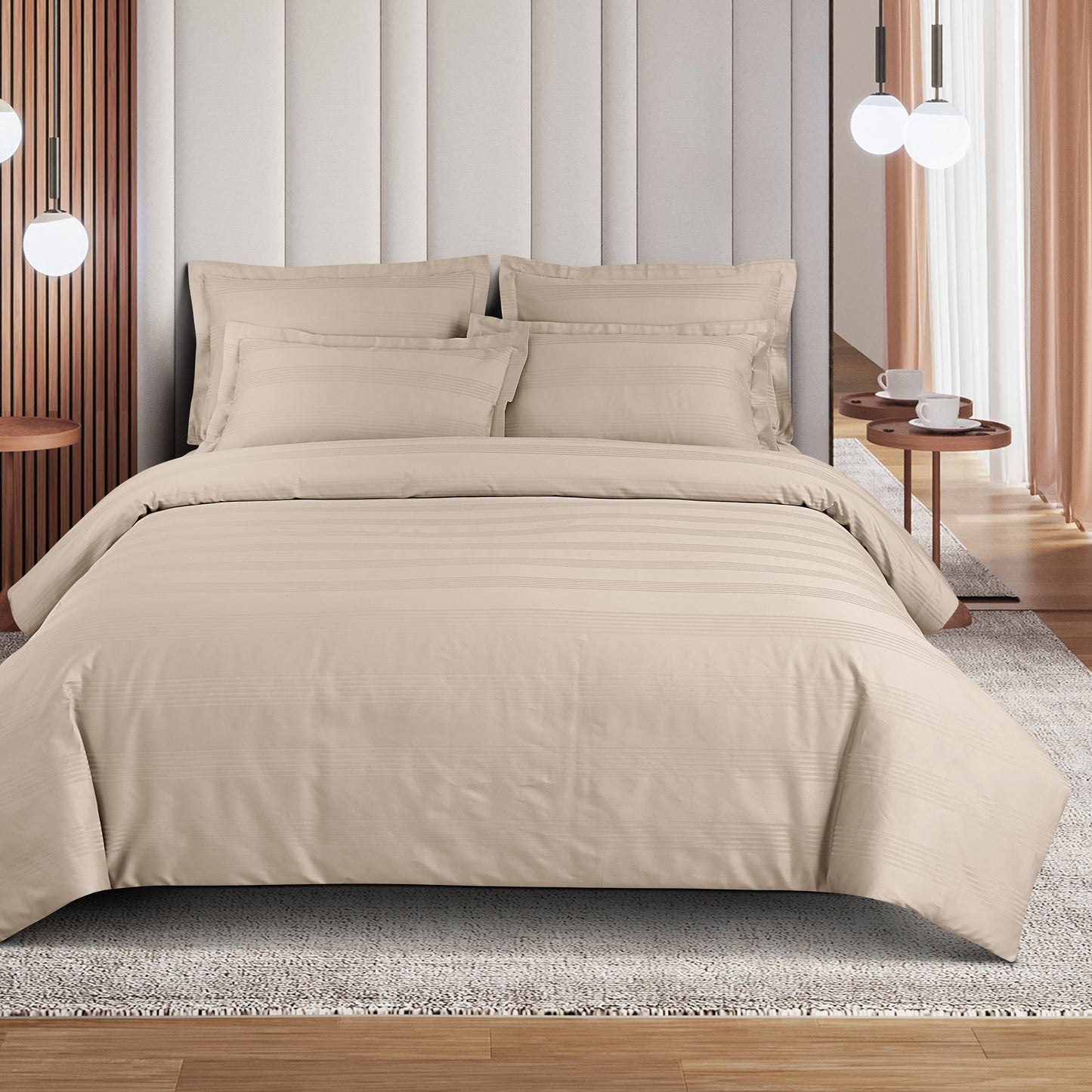 Triumph Bedsheet -King Size (108x108 inches) -400 TC with two Pillow Covers