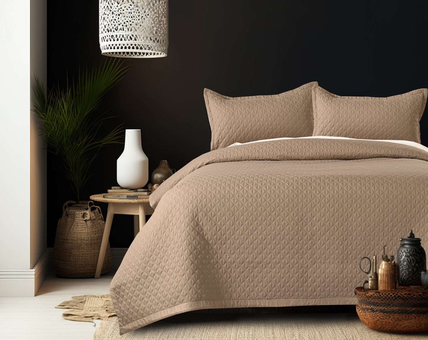 Ember BedSpread -Double Bed (100x108inches) with two Pillow covers