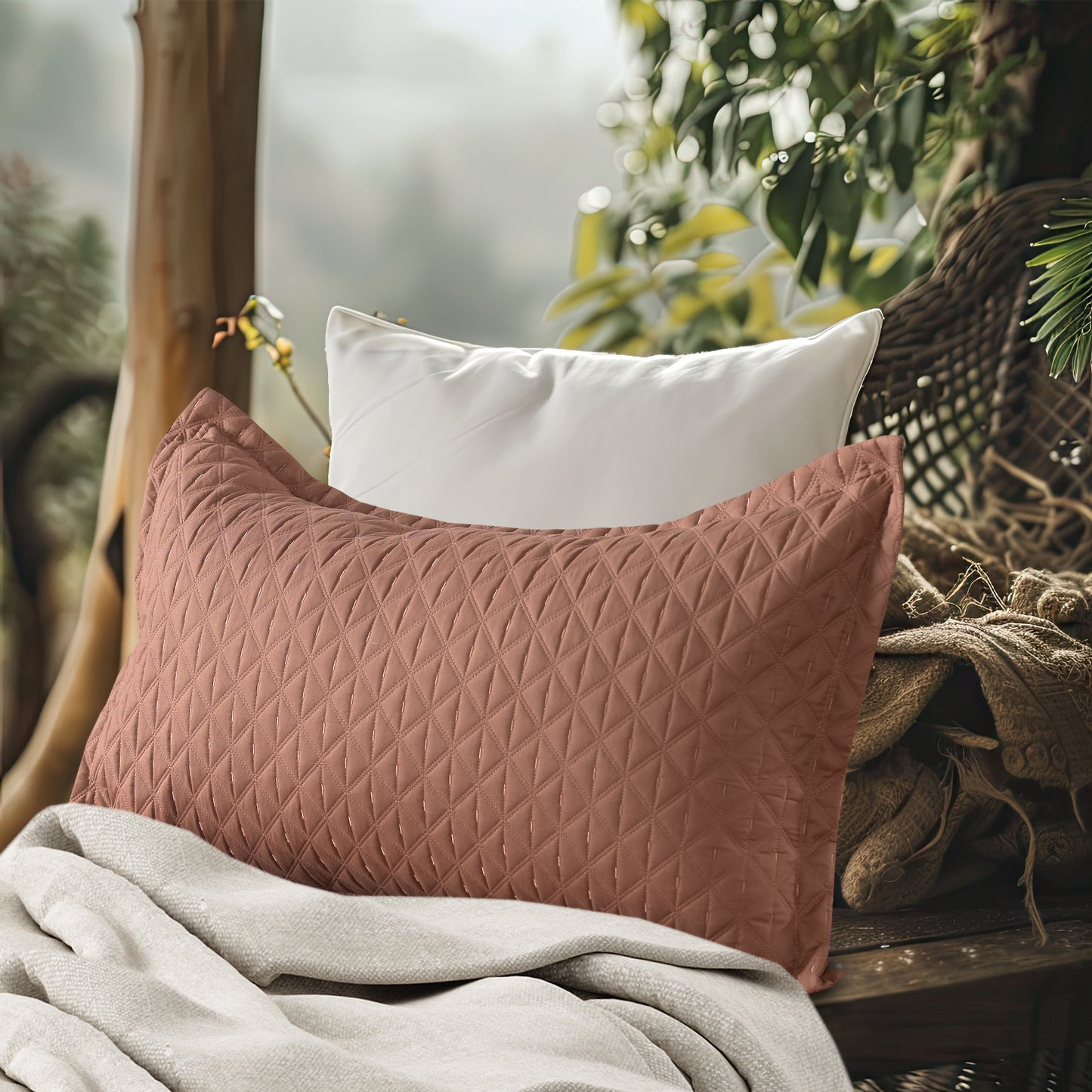 Ember BedSpread -Double Bed (100x108inches) with two Pillow covers