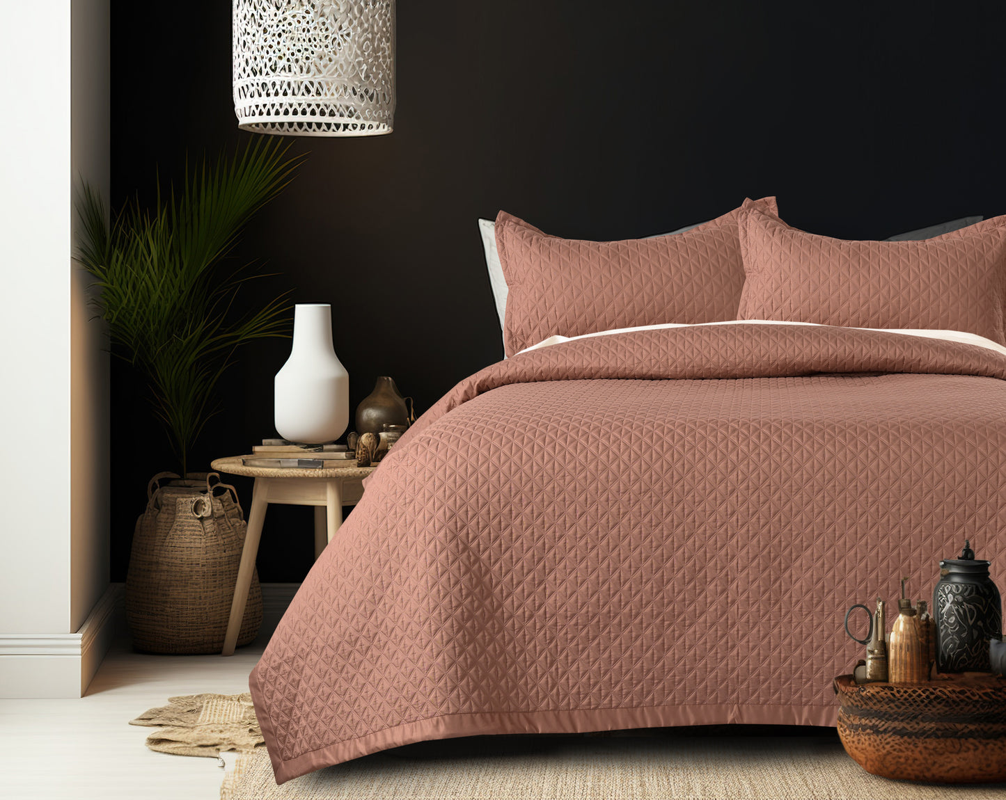 Ember BedSpread -Double Bed (100x108inches) with two Pillow covers