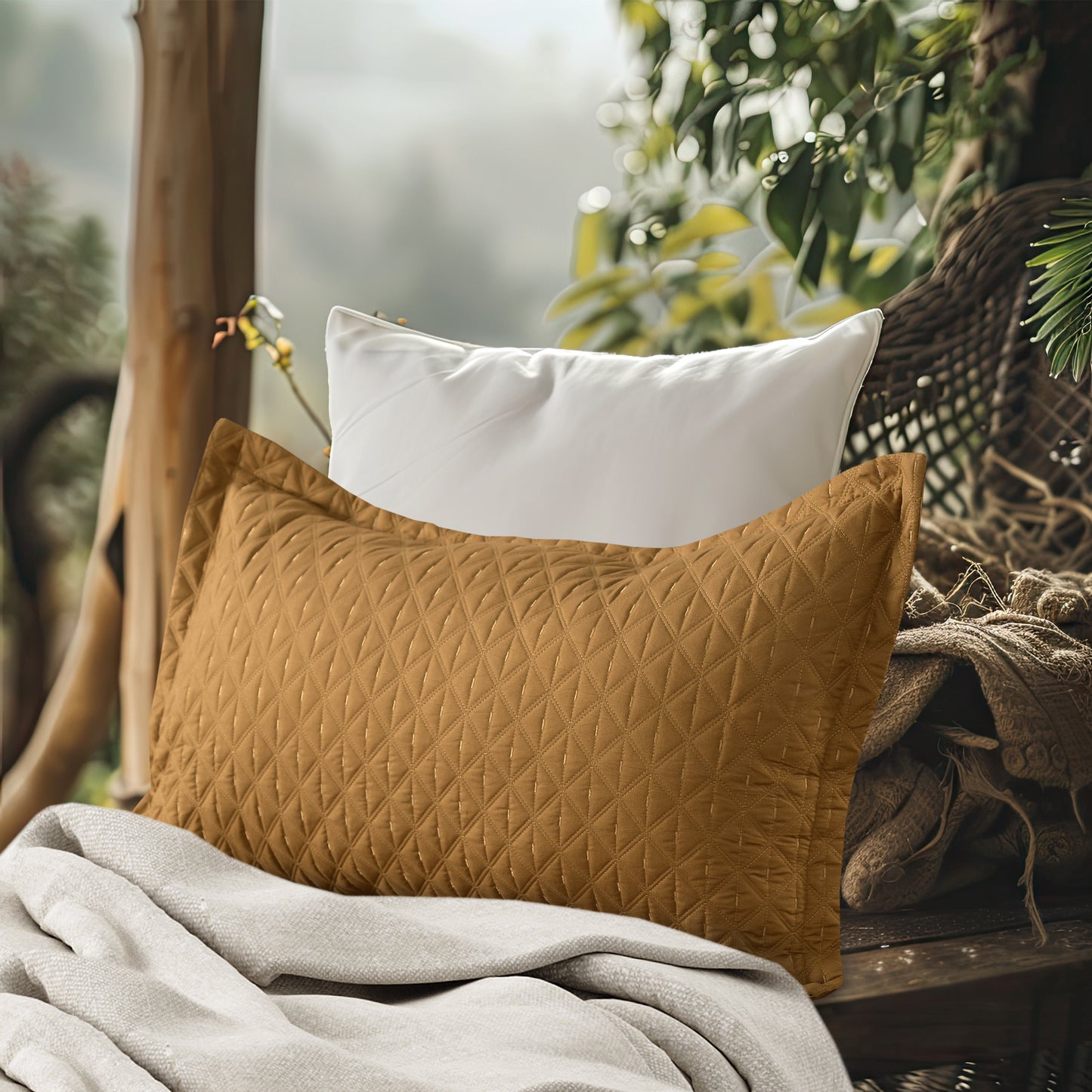 Ember BedSpread -Double Bed (100x108inches) with two Pillow covers