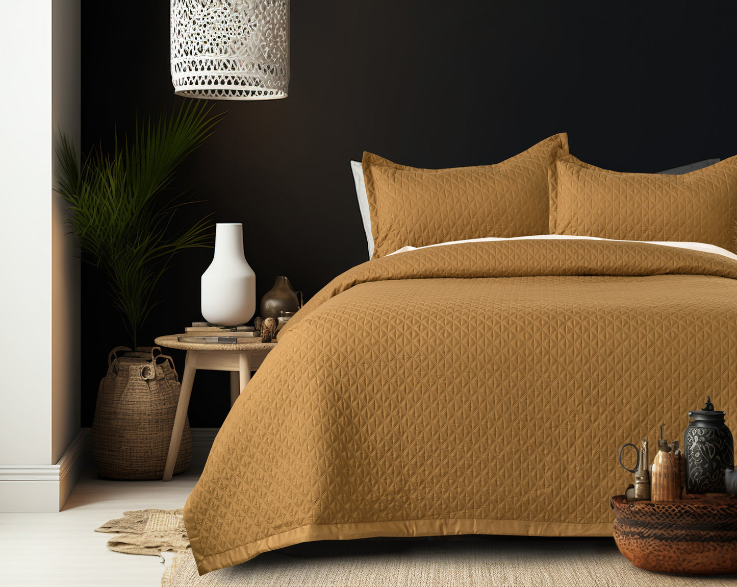 Ember BedSpread -Double Bed (100x108inches) with two Pillow covers