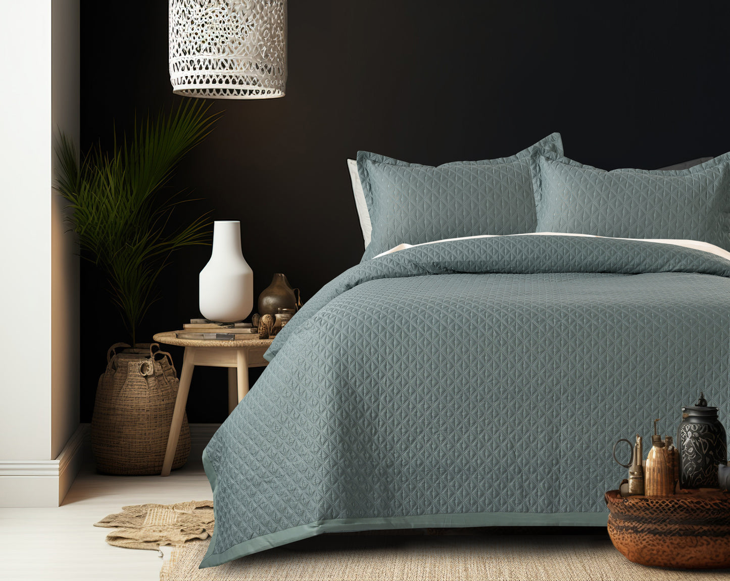 Ember BedSpread -Double Bed (100x108inches) with two Pillow covers