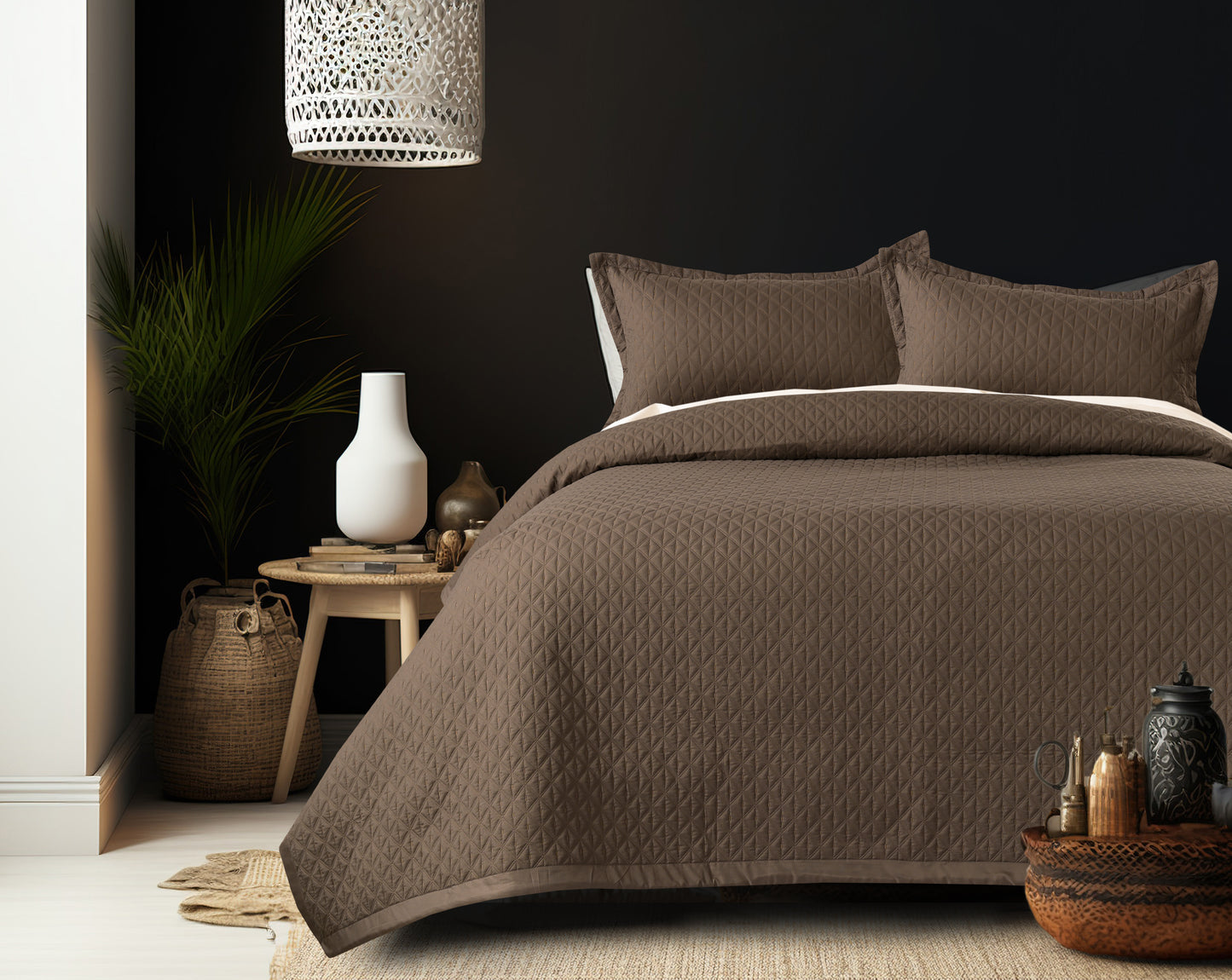 Ember BedSpread -Double Bed (100x108inches) with two Pillow covers