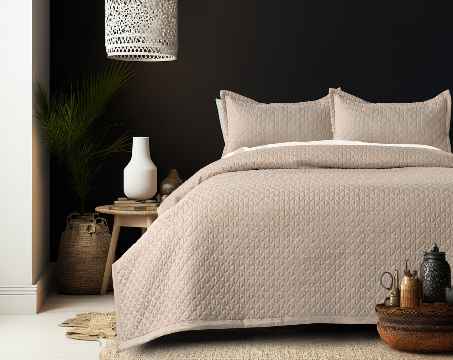 Ember BedSpread -Double Bed (100x108inches) with two Pillow covers