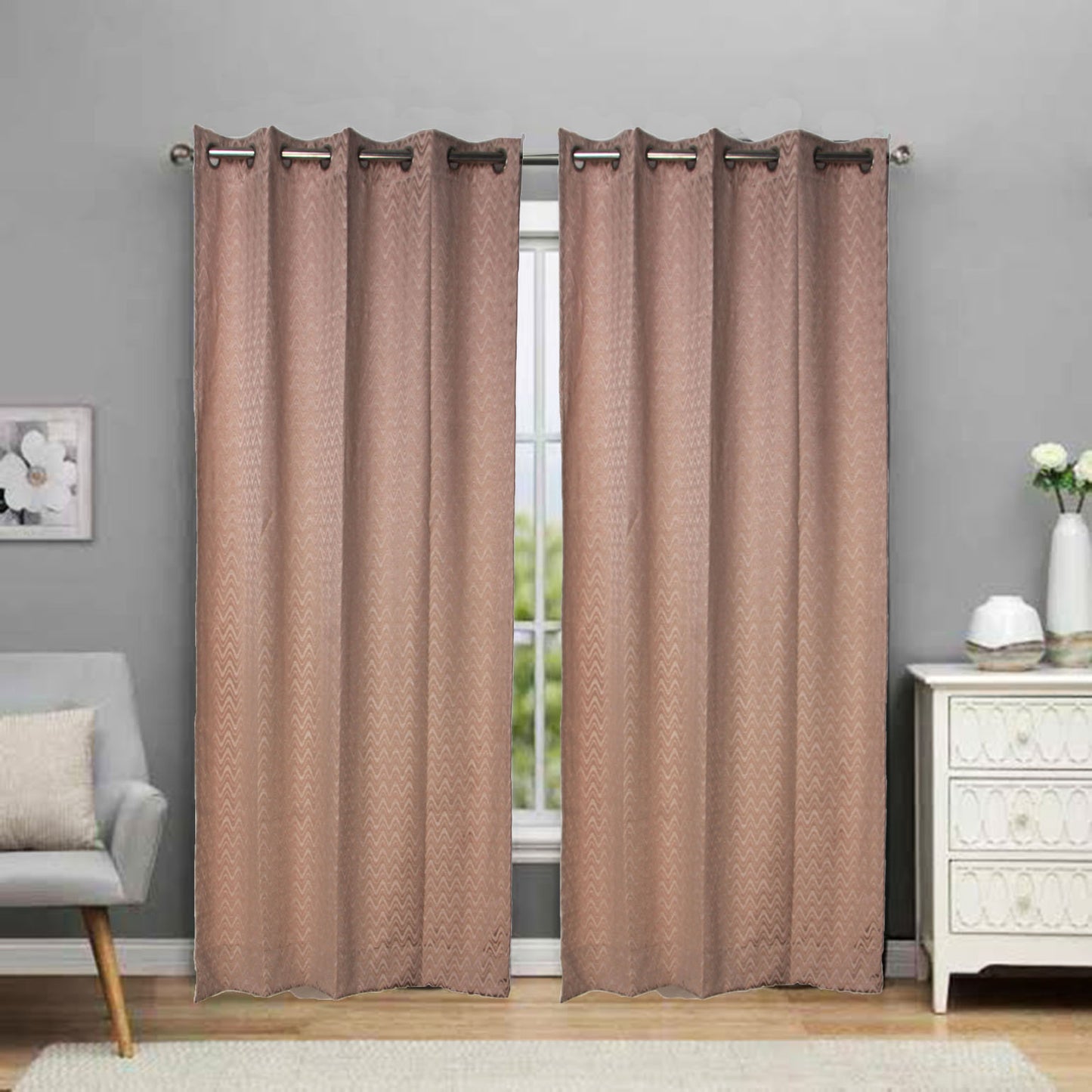 MNS  Capri Zig Zag Door Curtain