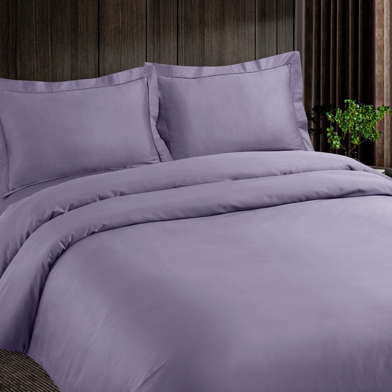 Classic Solid Cotton Bed Sheet - 300 TC with two Pillow covers