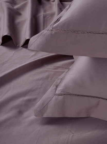 Classic Solid Cotton Bed Sheet - 300 TC with two Pillow covers