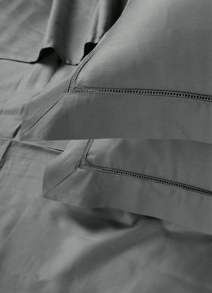 Classic Solid Cotton Bed Sheet - 300 TC with two Pillow covers