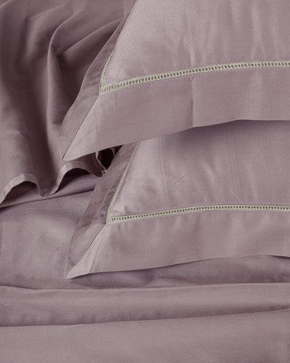 Classic Solid Cotton Bed Sheet - 300 TC with two Pillow covers