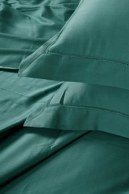 Classic Solid Cotton Bed Sheet - 300 TC with two Pillow covers