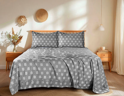 Essence Bedsheet -King Size (108x108 inches) - with two Pillow Covers