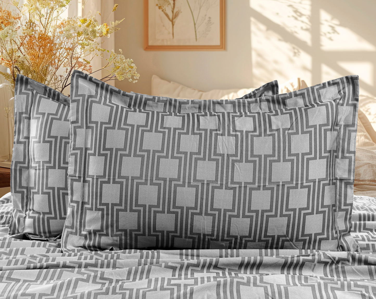 Essence Bedsheet -King Size (108x108 inches) - with two Pillow Covers