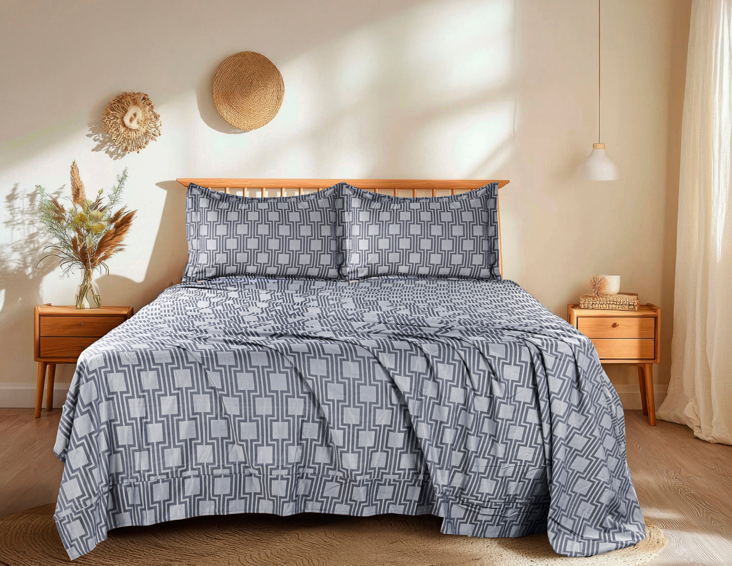 Essence Bedsheet -King Size (108x108 inches) - with two Pillow Covers