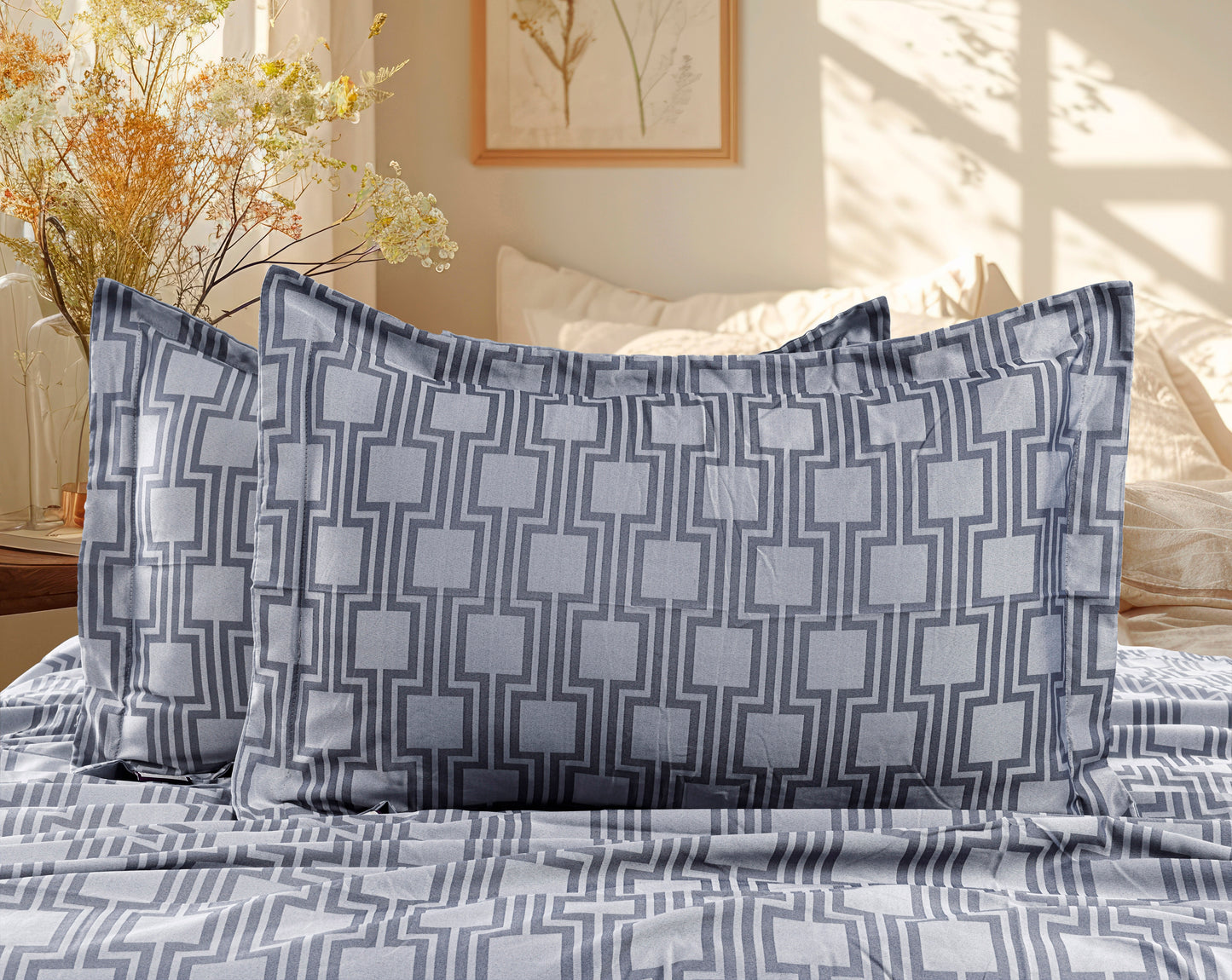 Essence Bedsheet -King Size (108x108 inches) - with two Pillow Covers