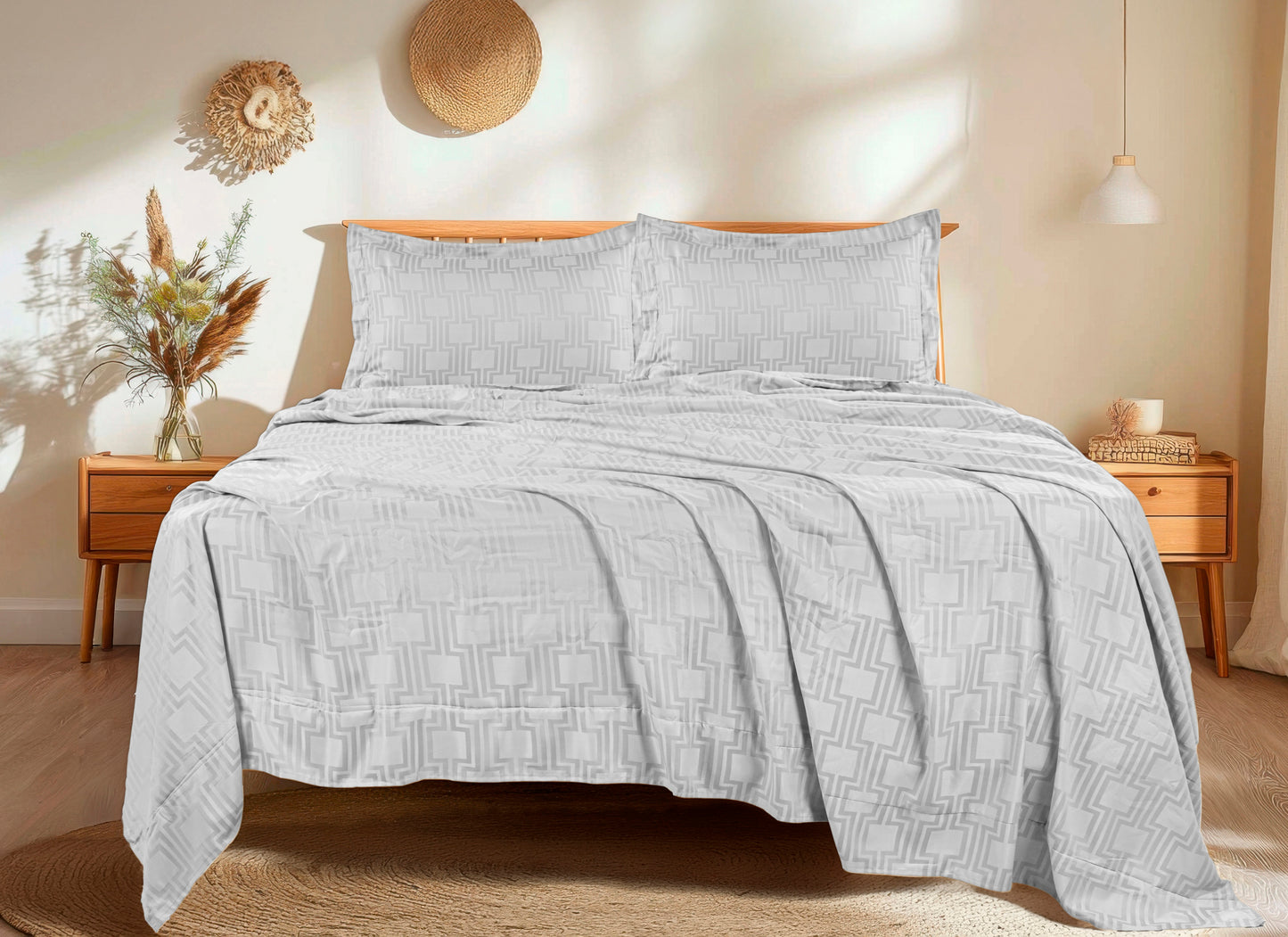 Essence Bedsheet -King Size (108x108 inches) - with two Pillow Covers