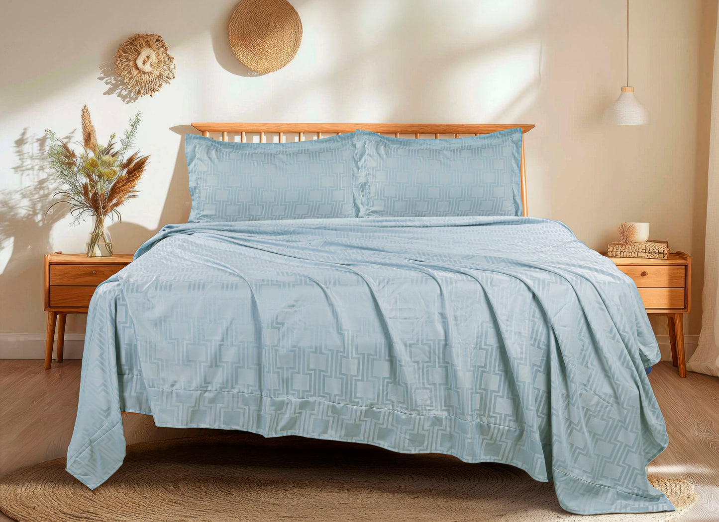 Essence Bedsheet -King Size (108x108 inches) - with two Pillow Covers