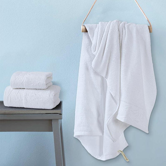 Spread Bamboo Towel - White 'High Absorbent & Super Soft 360 GSM